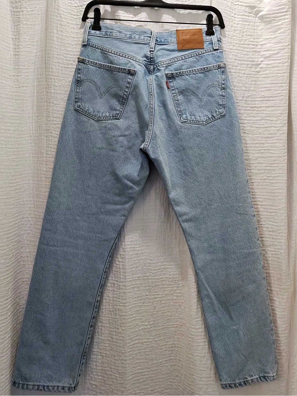 Levi's 501 Original Fit Button Fly Light Wash Straight Ankle Jeans W27 L26 - Picture 4 of 5